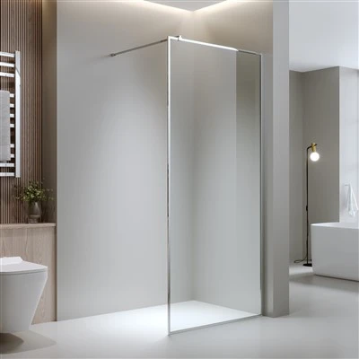 Herdet glass walk-in dusjkabinett